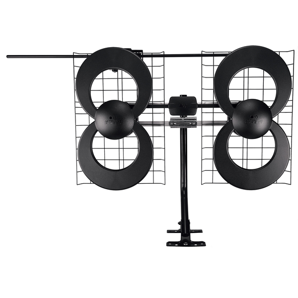 Antennas Direct C4-V-CJM ClearStream 4V Indoor Outdoor TV Antenna, UHF VHF, Multi-Directional, 70+ Mile Range, 4K 8K UHD, NEXTGEN TV - with 20-In. Mast