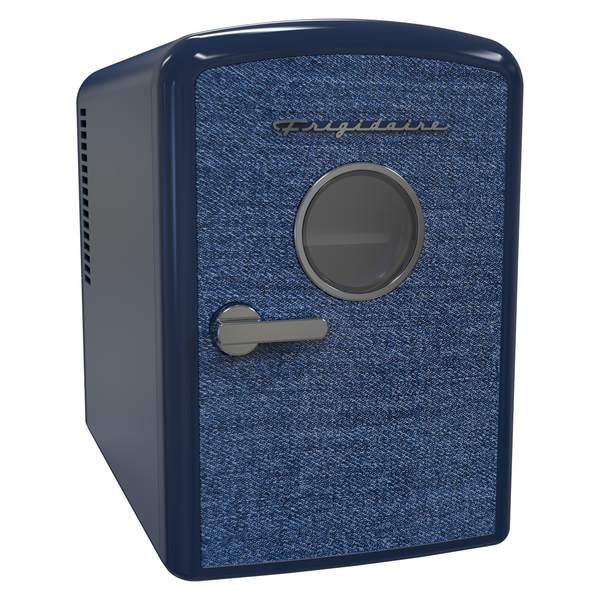 Frigidaire EFMIS199-INDIGODENIM 9-Can Mini Fridge Cooler, Denim Door (Indigo Denim)