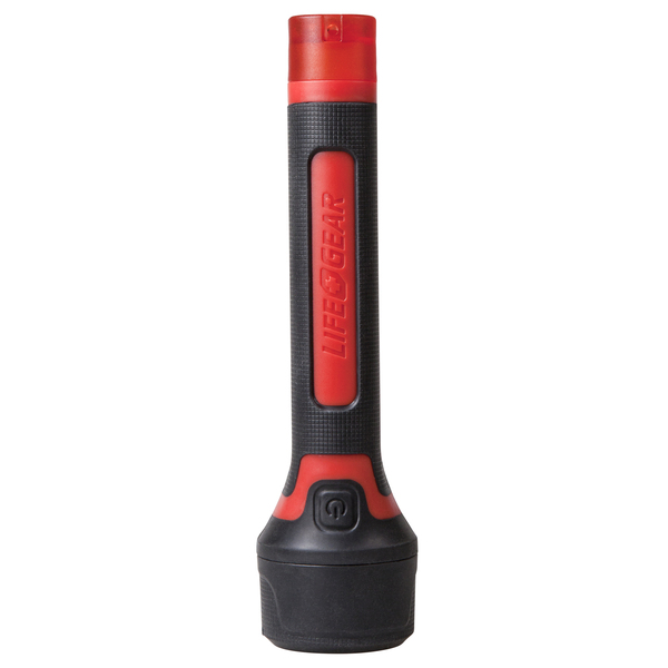 LifeGear BA38-60633-RED 200-Lumen Stormproof Signal Light with Safety Whistle, BA38-60633-RED