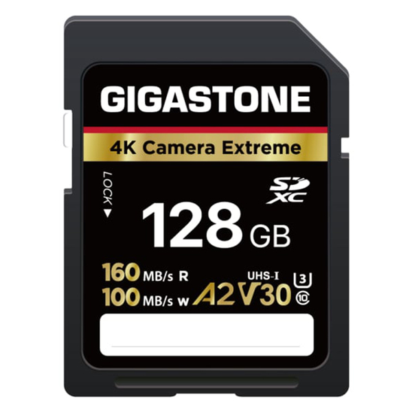 Gigastone GS-SDXC-A2V30-128GB-R 4K Camera Extreme SD Card, 128 GB