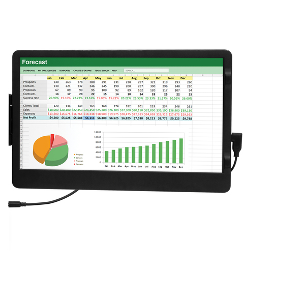 HELIX ETHMON12 11.6-In. Attachable Portable Laptop Monitor