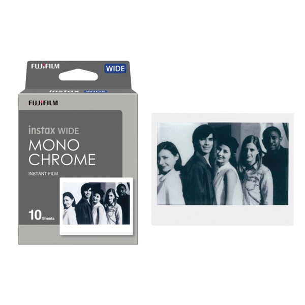 FUJIFILM 16564101 instax WIDE Monochrome Film, 10 Sheets