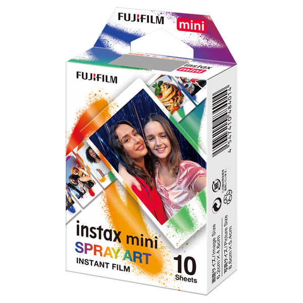 FUJIFILM 16779809 instax mini Instant Film, 10 Pack (Spray Art)