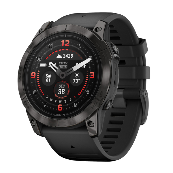 Garmin 010-02804-00 epix Pro (Gen 2) Sapphire Edition GPS Smartwatch with 51-mm Case, Bluetooth, Preloaded Maps, Health/Fitness, 10 ATM (Carbon Gray)
