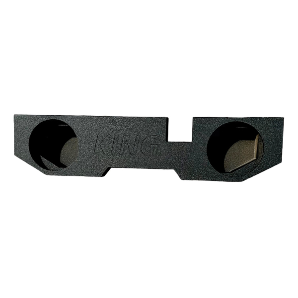 King Boxes AK-DG2-12 AK-DG2-12 12-In. Double-Speaker Black Sprayed Enclosure for Dodge Ram 1500 Quad Cab 2002 through 2018