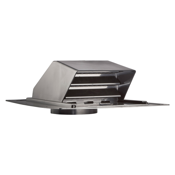 Lambro 356-6 6-In. ABS Plastic Roof Exhaust Vent with Damper, Screen, and Snap-on Collar, 356-6