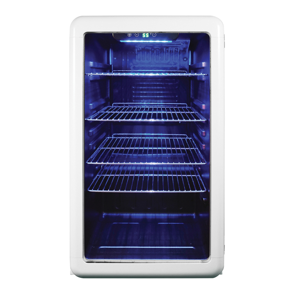 Magic Chef MCB34CHW 3.4-Cu. Ft. Retro Beverage Cooler (White)