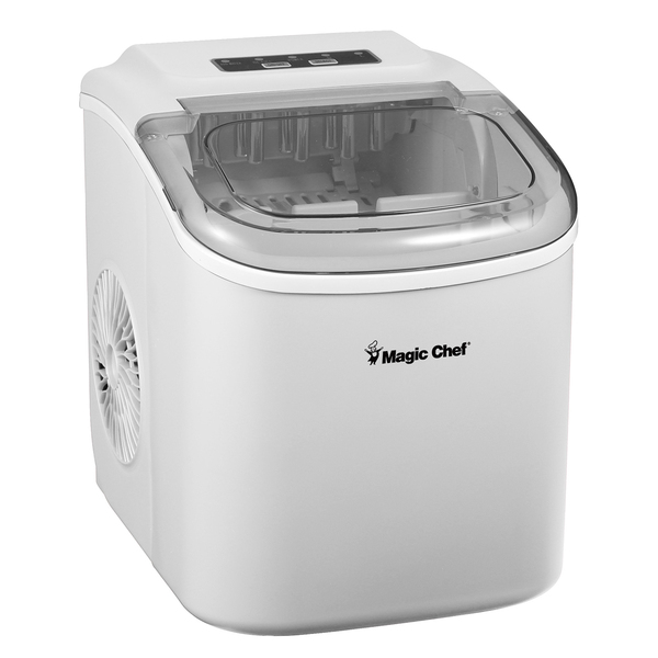 Magic Chef MCIM27W Portable Countertop Ice Maker, 27 Lbs. per Day (White)