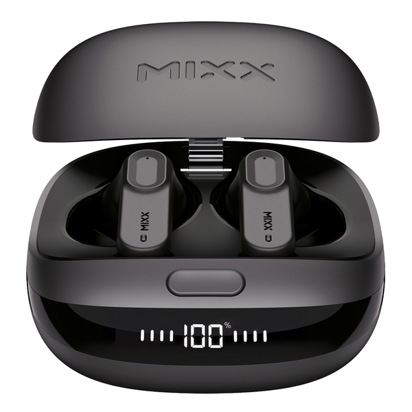 Mixx USUL-ANC-BK-025 StreamBuds Ultra ANC TWS Bluetooth In-Ear Earbuds with Mic and Charging Case with LED, Clear Voice Technology, up to 28 Hours Play Time