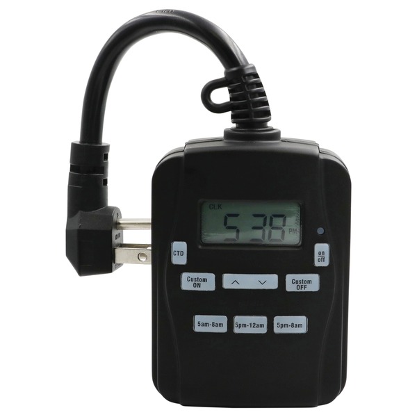 Prime TNODP23 EZ-SET 2-Outlet 24-Hour Digital Outdoor Timer