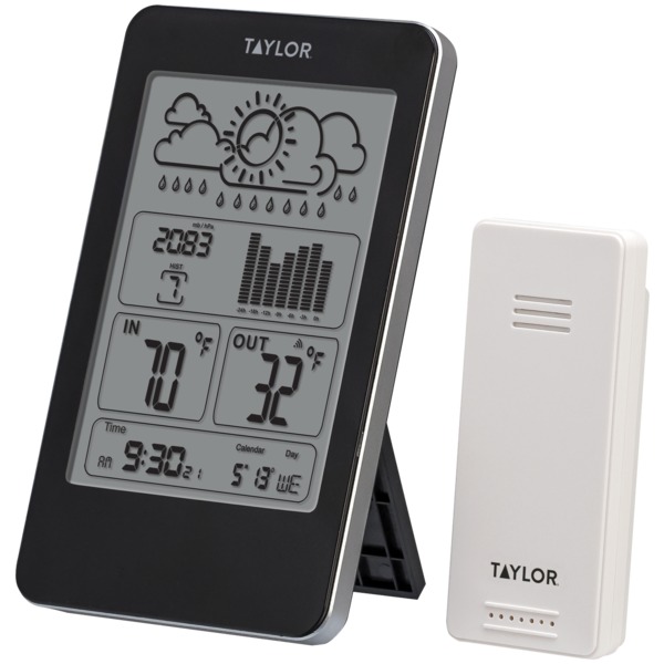 Taylor Precision Products 1733 Indoor/Outdoor Digital Thermometer with Barometer and Timer