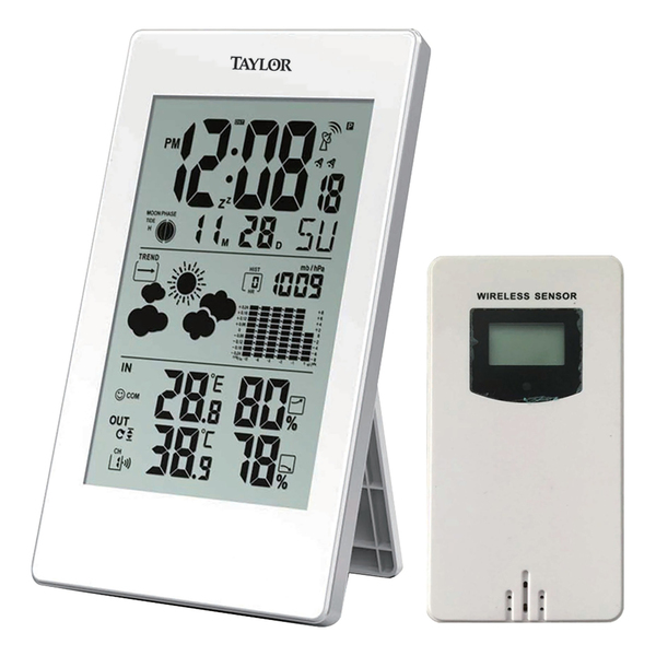 Taylor Precision Products 1735 Digital Weather Forecaster with Barometer & Alarm Clock