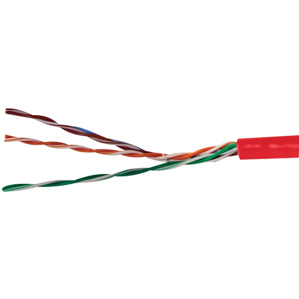 Vericom MBW5U-01554 CAT-5E U/UTP Solid Riser CMR Cable, 1,000 Ft. (Red)