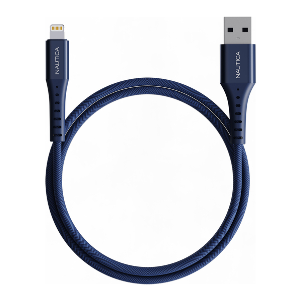Nautica UCCCB16-01-04 4-Ft. 12-Watt USB-A to Lightning Cable, MFi Certified, Urban CB105 (Navy)