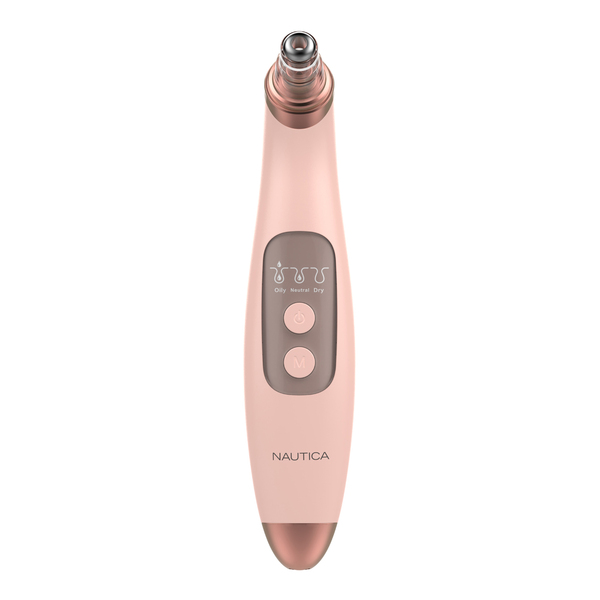 Nautica UCCPC04-12 Compact Blackhead-Remover Vacuum with 6 Adjustable Heads and LED Display, 3 Suction Levels, Rechargable, up to 1-Hour Battery Life (Nude)