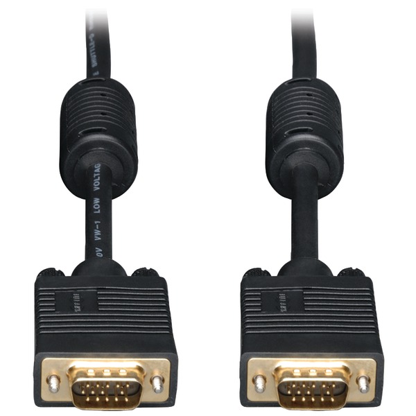 Tripp Lite by Eaton P502-006 1536/1080p VGA Male/Male HD15 High-Resolution RGB Coaxial Cable, Black, P502 (6 Ft.)