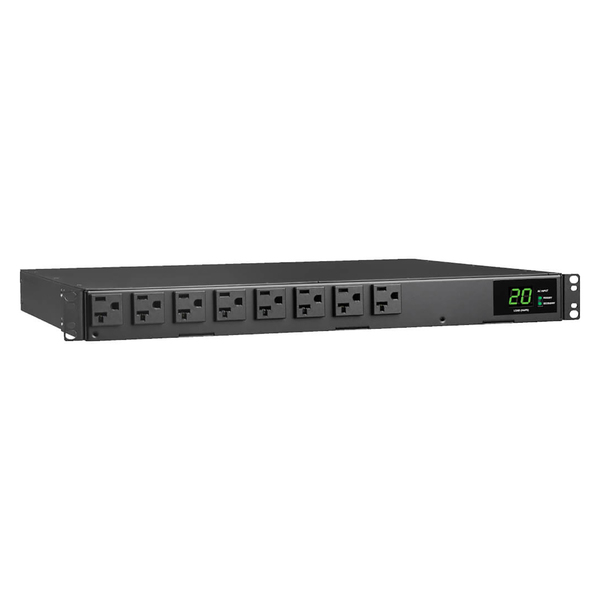 Tripp Lite by Eaton PDUMH20ATS Single-Phase 120V ATS/Local Metered PDU, 1.92 kW, 16 NEMA 5-20R Outlets, Dual L5-20P/5-20P Inputs, 12-Ft. Cords, 1U, PDUMH20ATS