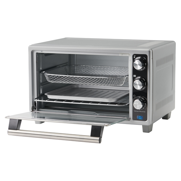 Betty Crocker BC-4637S 0.77-Cu. Ft. 1,500-Watt Air Fryer Convection Toaster Oven with 7 Functions, BC-4637 (Silver)