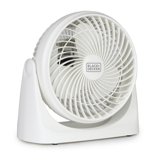BLACK+DECKER BFTU107W BFTU107W 7-In. 3-Speed Portable Turbo Table Fan with Adjustable Tilt, White