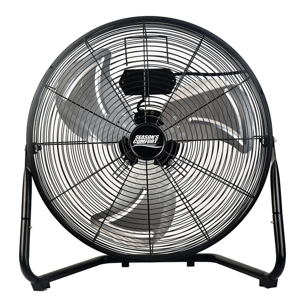 Seasons Comfort FHV20 20-In. 3-Speed High-Velocity Heavy-Duty Floor Fan, FHV20, Black